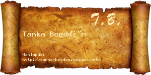 Tanka Bogdán névjegykártya